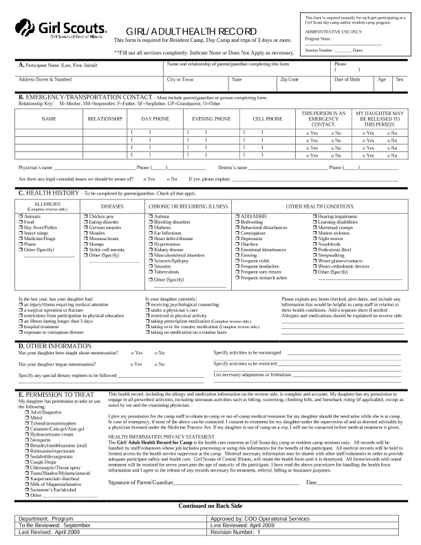 Forms & Documents | Girl Scouts